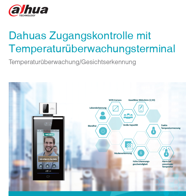 Dahuas Zugangskontrolle mit Temperaturüberwachungsterminal