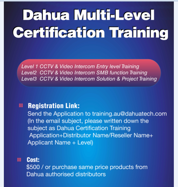 Dahua Multi-Level Certification Training